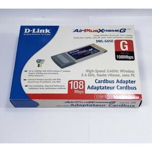 D-Link 108Mbps DWL-G650M  Wireless Notebook Adapter Super G MIMO